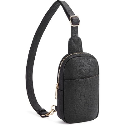 Small Sling Bag for Women Leather Crossbody Fanny Packs Chest Bag for Women