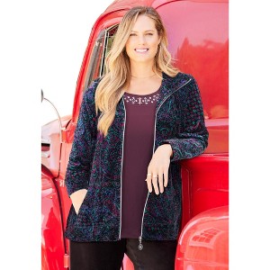 Catherines Cozy Velour Jacket - 1 of 4