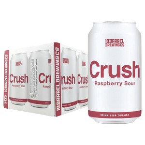 10 Barrel Raspberry Sour Crush Beer - 6pk/12 fl oz Cans - 1 of 4