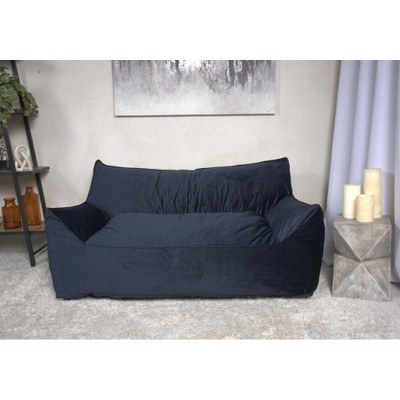 SKRAN 2 Seater Oversized Bean Bag Chair with Armrests for small space Living Room, Bedroom, Dark blue