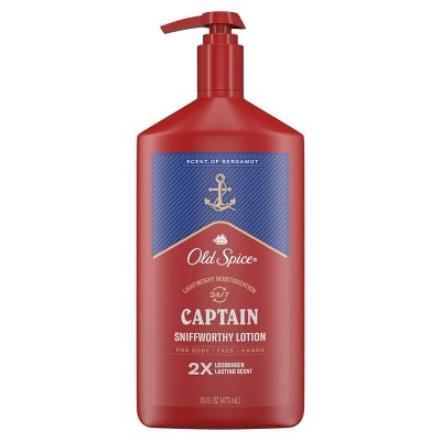 Old Spice Hand and Body Lotion for all skin types Captain Scent of Bergamot, Instant Absorption, 16oz