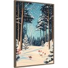 Amanti Art 23"x33" Christmas Snowy Forest by Pictufy Studio Framed Canvas Wall Art Print - 2 of 4