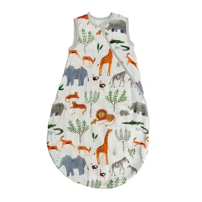 Loulou Lollipop Muslin Sleep Sack Wearable Blanket - Safari Jungle 12-24 Months