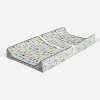 Bacati - Little Dino Boys Teal/Yellow Muslin Quilted Changing Pad Cover - 2 of 4
