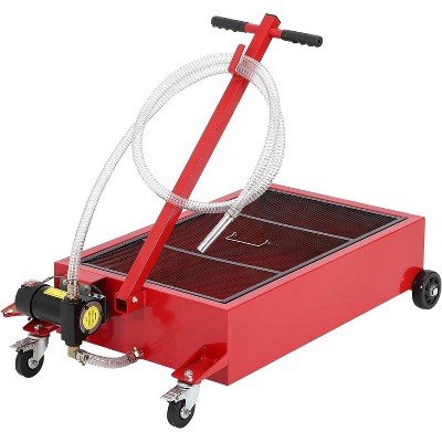 Oil Drain Pan with Pump - Low Profile Drain Cart for Trucks/RVs/SUVs