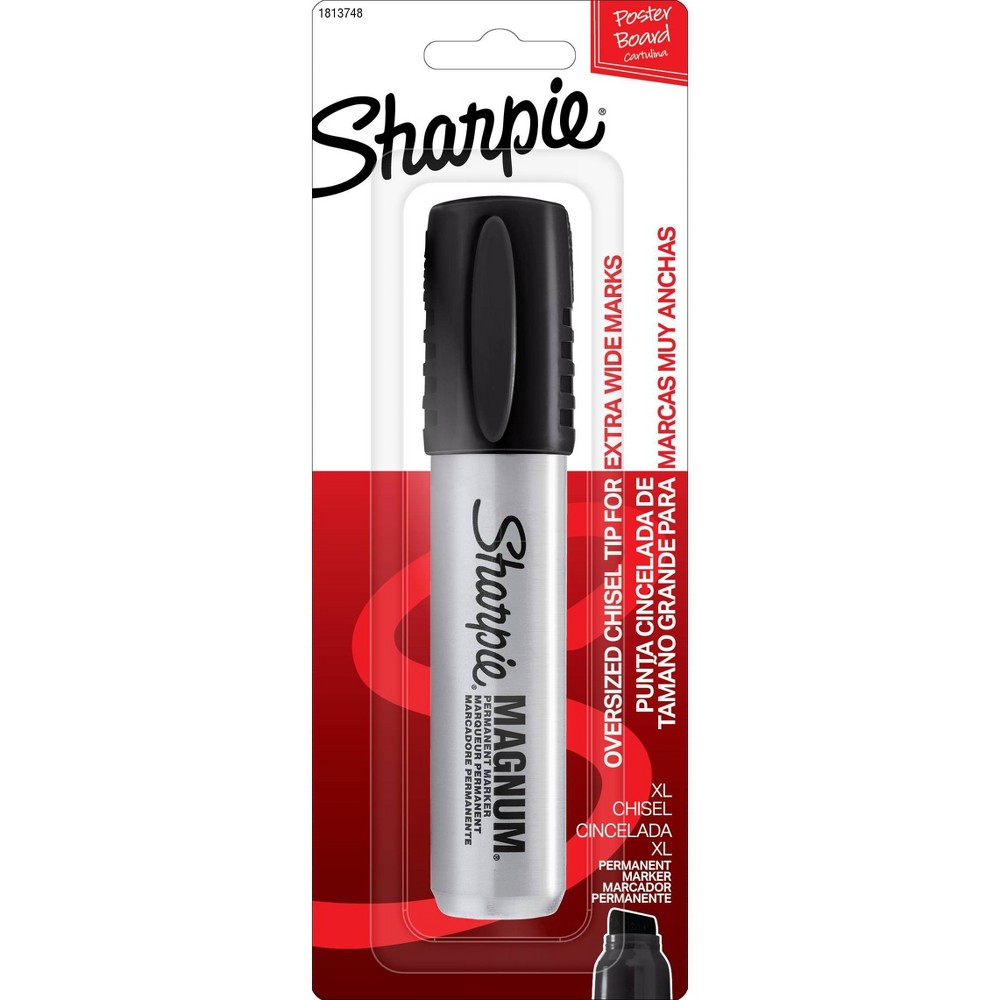 Photos - Felt Tip Pen Sharpie Permanent Marker Chisel Tip Black: Bold Point, Quick Drying, Water-Resistant, Durable Tip, Stationery & Office Use 