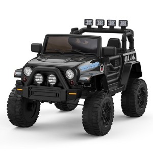 2-Seater Ride On Truck Car, 12V Electric Car for Kids Battery Powered Car w/Parent Remote Control, Safety Belt, Mp3 Player, Led Lights - 1 of 4