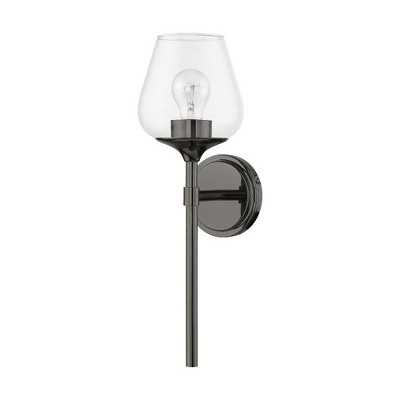 Livex Lighting Willow 1 - Light Vanity in  Black Chrome