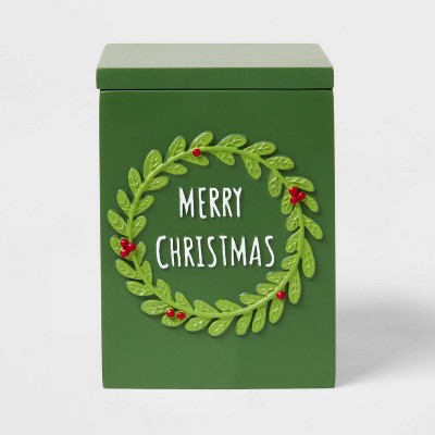 Wreath Bath Canister Green - Wondershop™