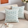 REGALWOVEN Geometric Soft Snowflake Fleece Throw Pillow Cover with Hidden Zippered for Sofa Living Room Chair Home Decor 2 Pcs - 2 of 4