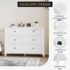 6 Drawers Dresser for Bedroom, Modern Dresser with Deep Drawers and Nickel Round Handle, Wooden Bedroom Drawer Dresser,for Bedroom,Living Room - 4 of 4