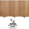 Gulches 6-Panel Brown Folding Partition, Freestanding Room Divider - 3 of 4