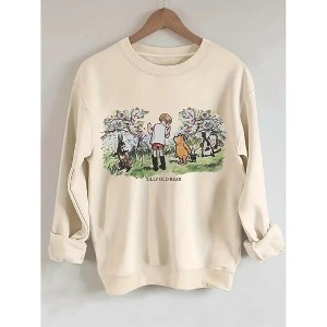 Coolmee Plus Size Sweatshirts for Women Casual Long Sleeve Round Neck Print Shirts tunic tops for Leggings - 1 of 3