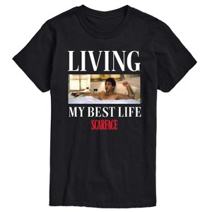 Men's - Scarface - Living My Best Life Short Sleeve Graphic T-Shirt - 1 of 4