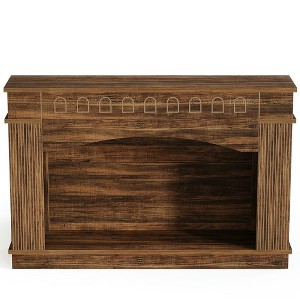 Resenkos Entryway Table, Console Sofa Table,47" Farmhouse Console Table, 2-Tier Sofa Table Entryway Table Brown - 1 of 4