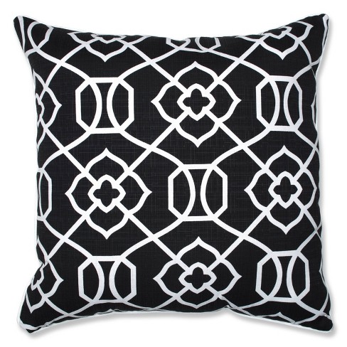 Outdoor/indoor Kirkland Black Floor Pillow - Pillow Perfect : Target