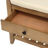 39''L Entry Bench with Storage, Shoes Bench with Padded Cushion Carrying Capacity 220Lbs - 3 of 4