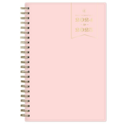 Day Designer 2024-25 Weekly/Monthly Planner 8"x5" Wirebound Blush: Agenda for Adults, July-June, Pink, 5x8 Paper