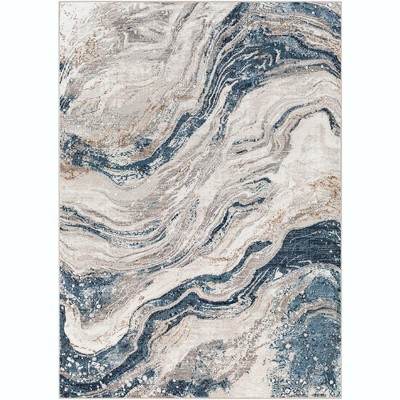 Mark & Day Earlton 6'7"x9' Rectangle Woven Indoor Area Rugs Beige: Geometric Pattern, Stain-Resistant, Modern Decor