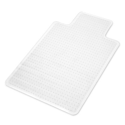WorkOnIt 36 x 48 Office Desk Chair Floor Mat with Lip for Low Pile  Carpet, Clear