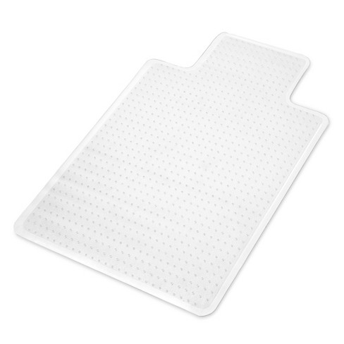 WorkOnIt 36 x 48 Office Desk Chair Floor Mat with Lip for Low Pile  Carpet, Clear