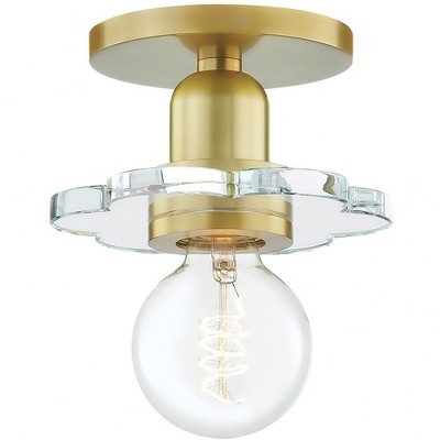 Alexa Aged Brass Dimmable Wall Sconce with Gold Highlights
