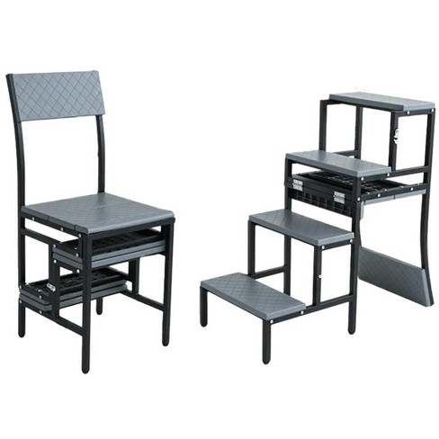 Library step ladder discount chair