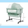KTMBDW Baby Bassinet Bedside Crib, 3-in-1 Baby Bassinet Bedside Sleeper with Mattress and Soft,Breathable Sheet,Height Adjustable, Stable for Newborns - 2 of 4