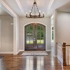 LNC Laius 6-Lights 22.8"Wagon Wheel Farmhouse Candle Chandelier,Rustic Broand and Brown Wood Tone - 4 of 4