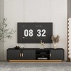 KTMBDW Modern TV Stand for 65 Inch TV, Entertainment Center, TV Console with 3 Cabinets, Media Console with Storage & Cord Holes for Living Room,Black - 2 of 4