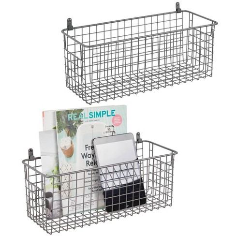 Mdesign Metal Kitchen Under Shelf Storage Baskets : Target