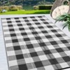 Buffalo Plaid Outdoor Mats Plastic Straw Rug Waterproof Washable Outdoor Rug for Garden Backyard Picnic Camping RV Deck Beach Trailer - 2 of 4
