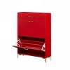 Okak Shoe Cabinet with 2 Flip Drawers, Freestanding Shoe Organizer, Hidden Narrow Shoe Rack Cabinet for Entryway, Hallway, Living Room - 4 of 4