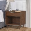 Comfort Pointe Urbana Nightstand Walnut: Bedside Table with Storage, MDF, No Assembly Required - 3 of 4