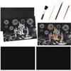 Bright Creations Rainbow Art Painting Sketch Kit with 4 Tools (16 x 11.5 in, 2 with 1 Design & 2 with Blank Sheets) - 4 of 4