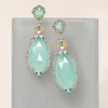 Ross-Simons Aqua Chalcedony and 2.60 ct. t.w. Blue and White Topaz Drop Earrings in 18kt Gold Over Sterling - 3 of 4