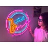Feel Music Neon Metal Sign – Stunning LED Neon Wall Art with Metal Backing, Vibrant Neon Light Sign for Music Lovers - 2 of 4