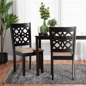 Baxton Studio Abigail Modern Fabric Wood Dining Chair Set - 1 of 4