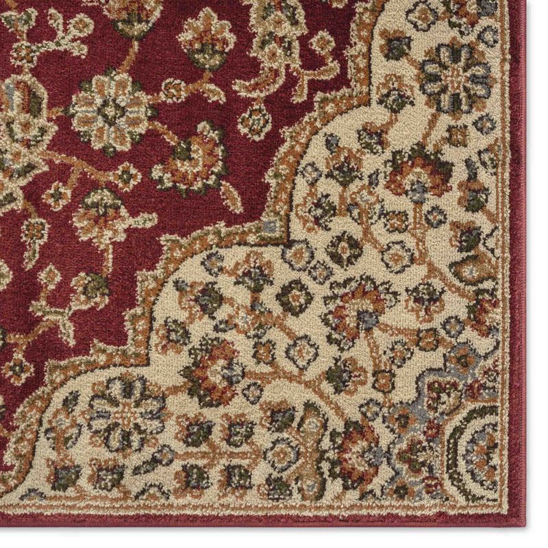 Home Dynamix Royalty Medallion Traditional Area Rug, Red/Ivory, 7'8"x10'4", 2 of 3