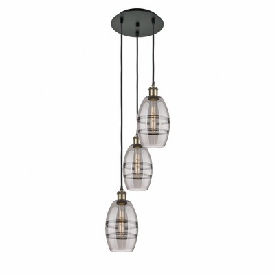 Vaz - 3 Light Cord Hung Multi Pendant In Industrial Style-25.13 Inches Tall and 12.38 Inches Wide