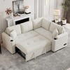 87.4" Pull-out Sleeper Sofa Bed, L-shape Sectional Sofa Couch Set with Wheels, USB Ports and Power Sockets-ModernLuxe - image 2 of 4