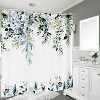 LunaLulinlk Blue Green Eucalyptus Fabric Shower Curtain - 2 of 4