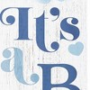 HomeRoots 36" Blue And White Solid Wood New Baby Porch Sign - 4 of 4