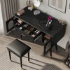 YONWAY Multi-Purpose Vanity Table, Writing Desk with Compartment Storage Drawer, 2 Cabinets and Charging Port for Study, Living Room - 2 of 4