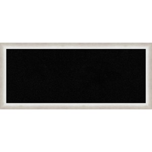 32"x14" Two Tone Wood Frame Black Cork Board Silver - Amanti Art - 1 of 4