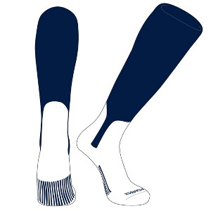 PEAR SOX OTC Baseball Softball Stirrup Socks (S, 7in) Navy, White (S) - 1 of 3