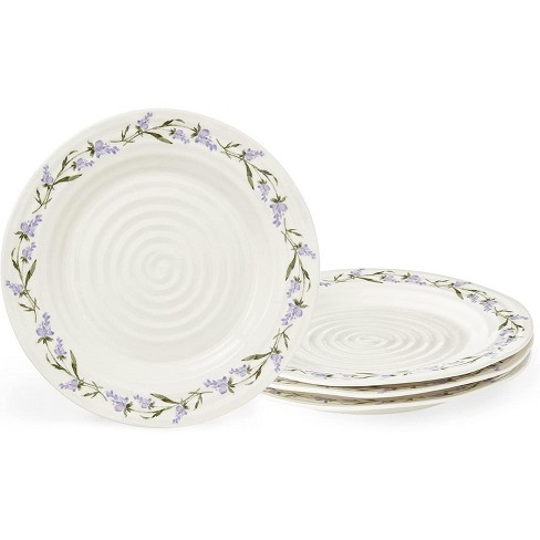 Portmeirion Sophie Conran Lavandula 11-inch Porcelain Dinner Plates, Set Of  4, Lavender Sprig Border Design, Microwave And Dishwasher Safe : Target