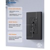 ELEGRP GFCI Outlet Self-Test, 15 Amp 125V Weather Resistant Duplex wall outlet, Wall Plate included, UL Listed, Matte Black 3PC - 3 of 4