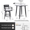 Sapphtopaz Patio Dining Set Modern Outdoor Table and Chairs Set with 4 Swivel Rockers, Cushion, Umbrella Hole for Patio, Lawn - 3 of 4