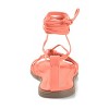 Journee Collection Womens Jess Ankle Wrap Low Block Heel Sandals Coral 8 - 3 of 4